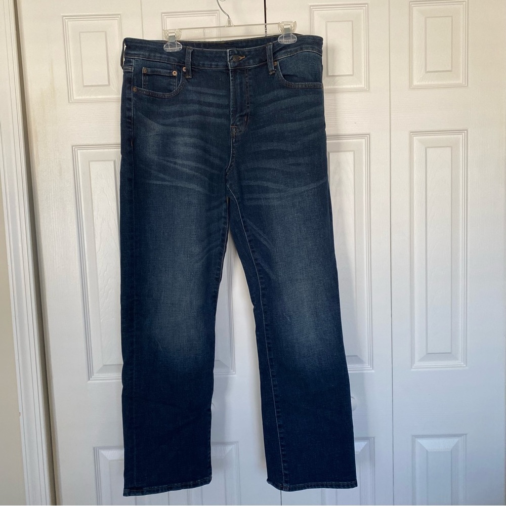 Aeropostale Men’s 34x32  Athletic Straight‎ Premium Air Denim AERO Dark Wash
